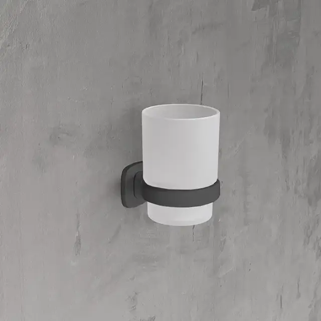 Novellini Giada Стакан, подвесной, цвет: черный матовый