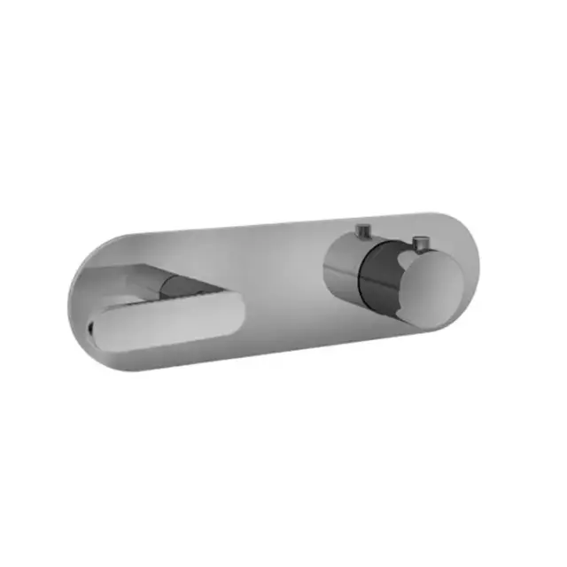 Fantini Icona Deco Смеситель для душа, встраиваемый, термостатический, на 2 выхода, (наружняя часть), цвет: хром