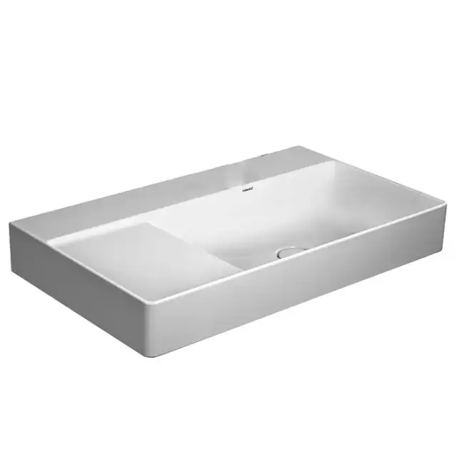 Duravit DuraSquare Раковина подвесная 80х47см, Dx, с отметками на 2 отв., без перелива, с крепежом, цвет: белый