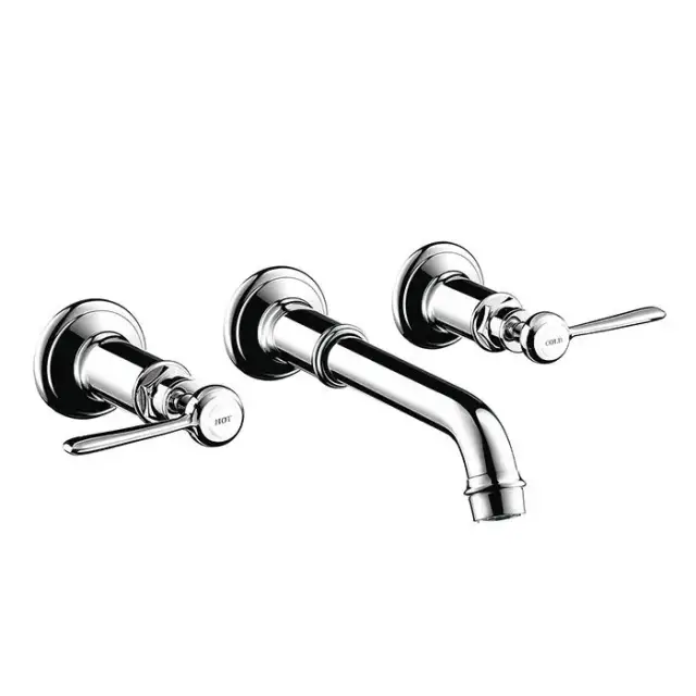 Axor Montreux, Смеситель для раковины на3 отверстия, с рычаговымирукоятками, СМ, внешняя часть, цвет: хром