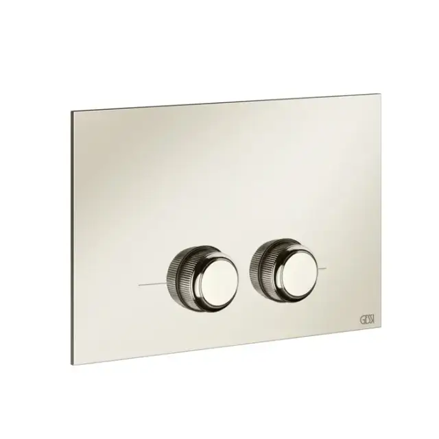 Gessi Venti20 Клавиша смыва для унитаза двойная, для инсталляций Geberit Sigma8 и Sigma12, цвет: Nickel PVD