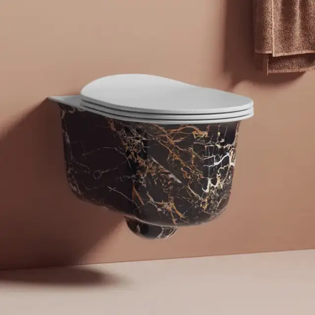 Artceram Chic Унитаз подвесной 38х53см., безободковый, цвет: portoro gold