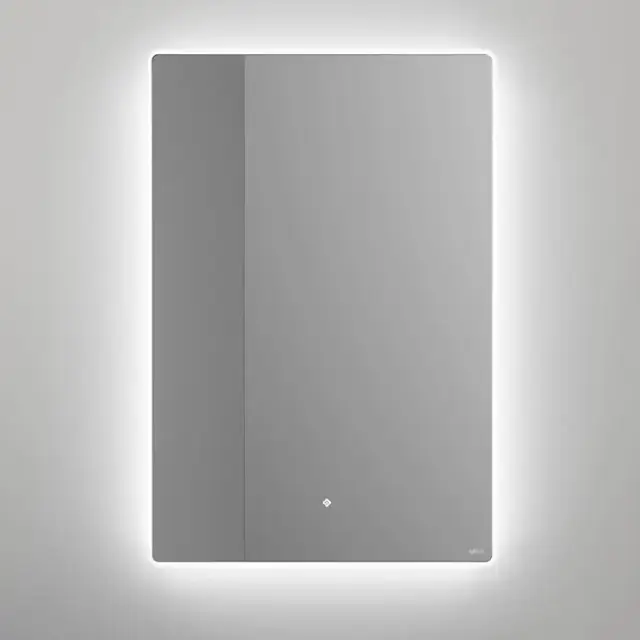 Salini Зеркало для ванны OMBRA 70х90х2.5см., с LED подсветкой, влагостойкое AGC Сrystalvision, сенс. выкл., крепления, обогрев, антизапот.