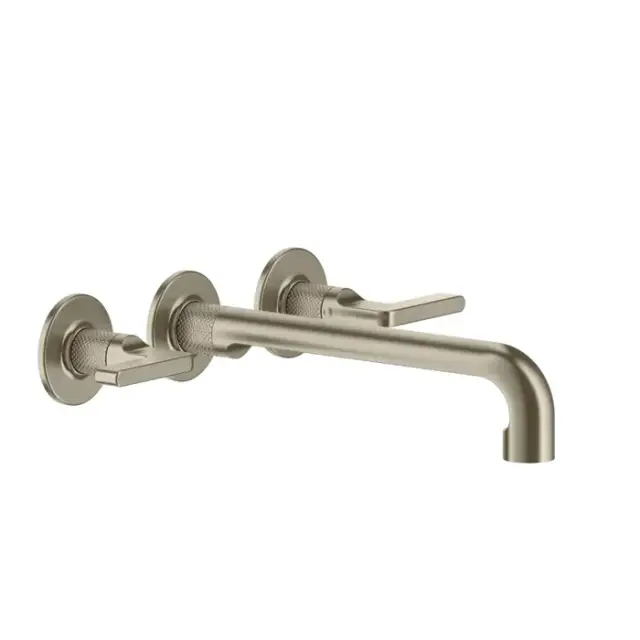 Gessi Inciso Встраиваемый смеситель для раковины на 3 отверстия с изливом 255-235мм, внешняя часть, цвет: finox