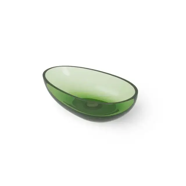 Dea Design Washbasins Раковина 60х36х15.8см., накладная, без отв., Glasstech, прозрачная смола, цвет: Emerald R3