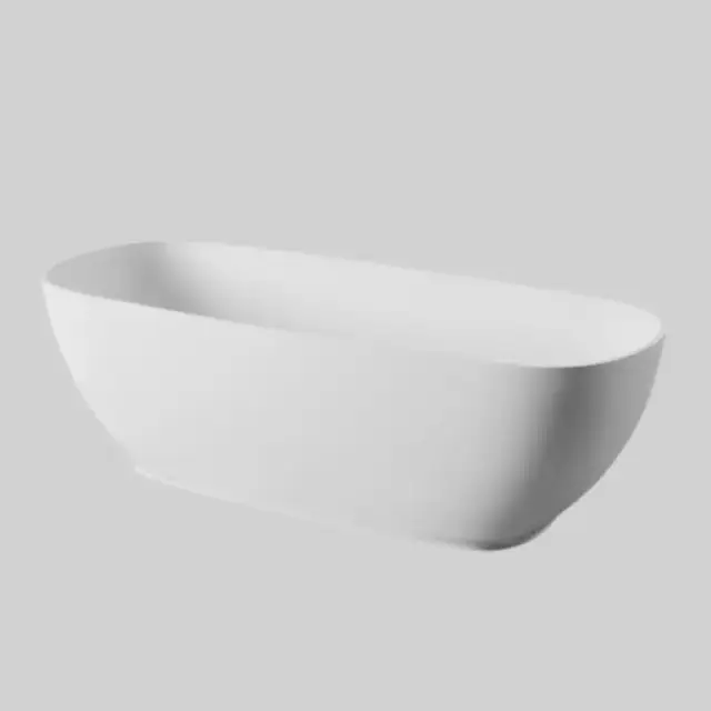 Artceram Hoop Ванна отдельностоящая из искусственного камня Livingtec 170х70х50 см, со слив-переливом (с сифоном ACA066), цвет: белый глянцевый