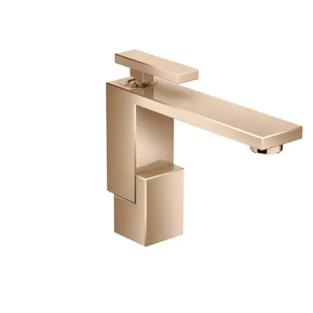 Axor Edge Смеситель для раковины, на 1 отв., с донным клапаном push/open, излив 160мм, цвет: красное золото