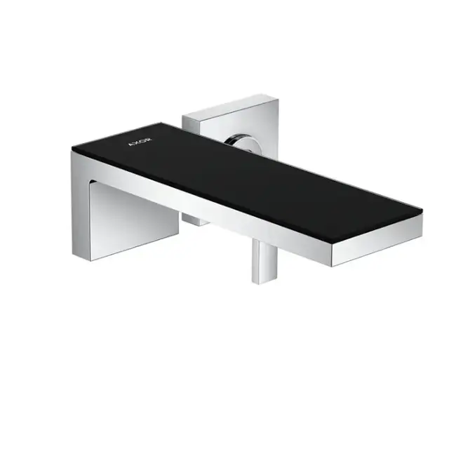Axor MyEdition Смеситель для раковины, настенный, на 2 отв, излив 245мм., внешняя часть, цвет: хром/черное стекло