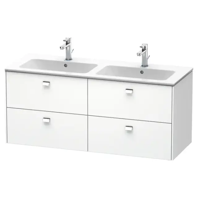 Duravit  Brioso Тумба подвесная 129x47.9х55.3см, с раковиной, с 4 выдвижными ящиками, цвет: белый матовый