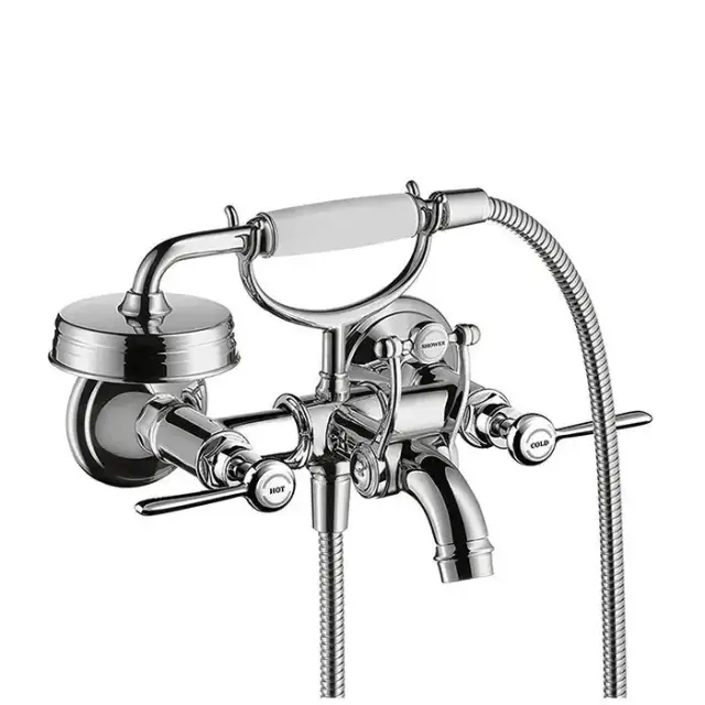 Axor Montreux, Смеситель для ванны с двумярычаговыми рукоятками, ВМ, цвет: хром