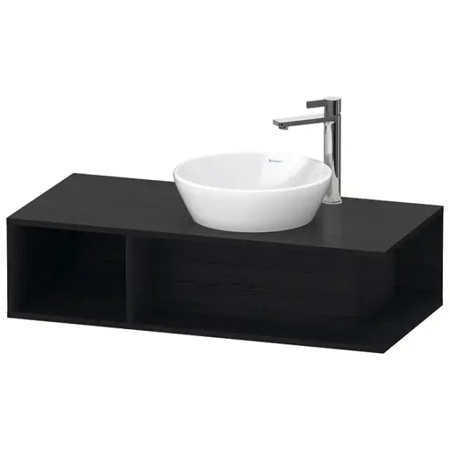 Duravit D-Neo Тумбочка подвесная компакт 100x48х26см., раковина, 1 открытое отделение на левой стороне, цвет: Black Oak