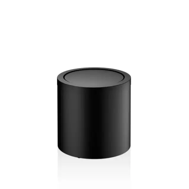 Decor Walther DW 125 Корзина для бумаги 20xh21см, с крышкой, напольная, цвет: черный матовый