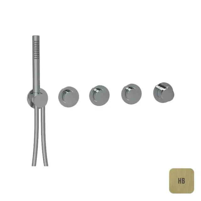 Almar Modular Смеситель для душа, настенный, термостатический, цвет: High Brass Brushed PVD