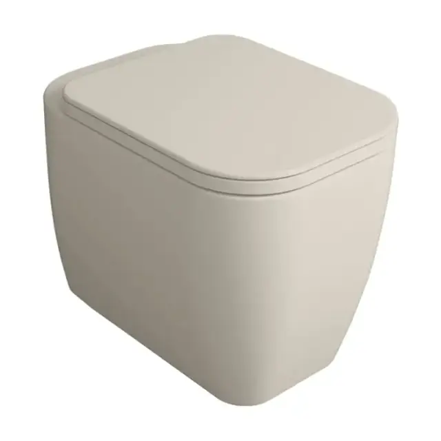 Simas Henges Унитаз напольный безободковый 38х55 см, цвет: sabbia matt