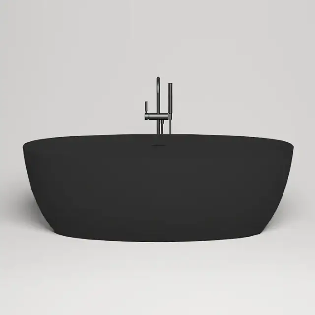 Salini Alda Ванна отдельностоящая 178х92х58см, донный клапан , сифон, слив-перелив, S-Stone, цвет: RAL9011