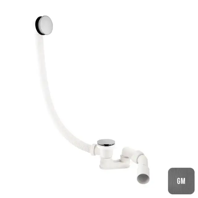 Almar Слив-перелив для ванны, цвет: оружейный металл брашированный PVD