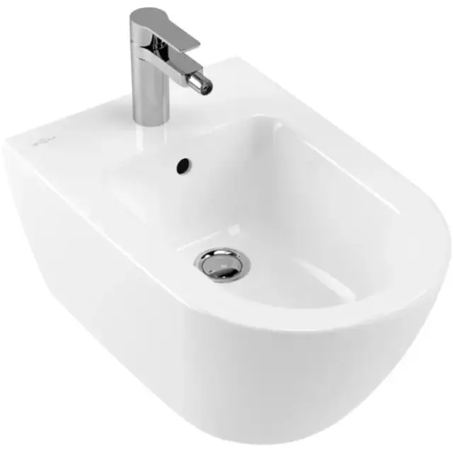 Villeroy&Boch Subway 2.0 Биде подвесное 37.5х56.5х28см., 1 отв., цвет: альпийский белый