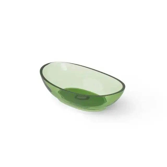 Dea Design Washbasins Раковина 60х35х16см., накладная, без отв., Glasstech, прозрачная смола, цвет: Emerald R3