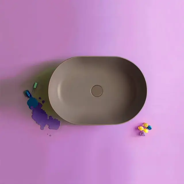 Globo T-Edge Раковина-чаша 54х36 см, без отв., на столешницу, цвет: Castagno