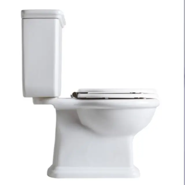 SIMAS Lante Унитаз моноблок 70.5х38.5см, с вертикальным сливом с бачком с боковой ручкой смыва, фурнитура бронза, цвет белый