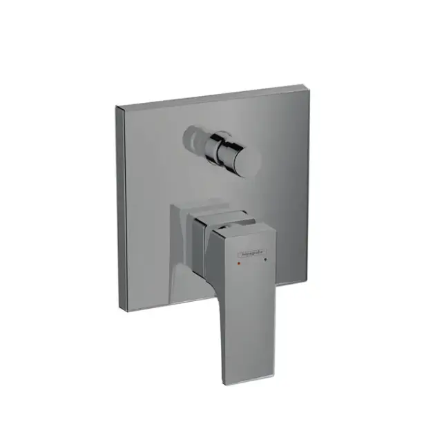 Hansgrohe Metropol Встраиваемый смеситель для ванны с переключателем, внешняя часть, цвет: шлифованный черный хром