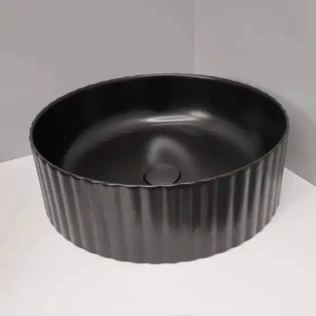 ArtCeram Millerighe Раковина накладная,&Oslash;44,5хh14,5см, без отв под смеситель, без перелива, цвет: черный матовый