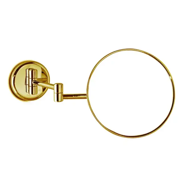 3SC Зеркало косметическое, настенное, 3-х кратное увеличение, цвет: Polished gold 24KT