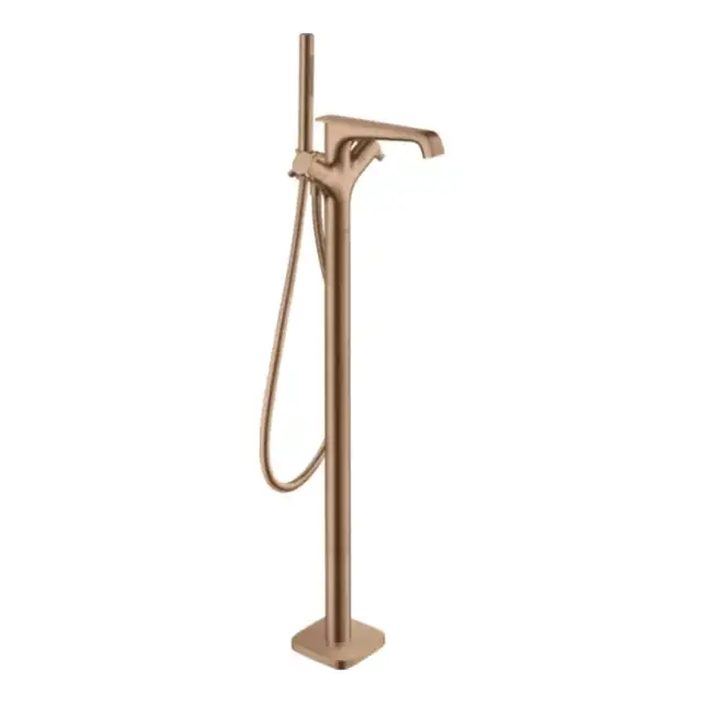Axor Citterio E Смеситель для ванны, напольный, термостатический, с ручным душем, цвет: шлифованное красное золото