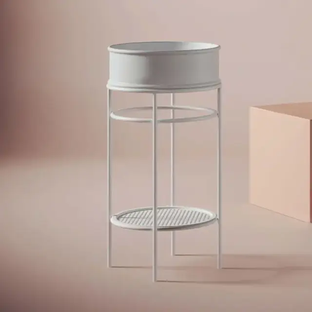 Artceram VOGUE Металическая структура &Oslash;44хh72,5см с раковиной Atelier без отв. под смеситель, с сетчатой полочкой, напольный, цвет: белый матовый