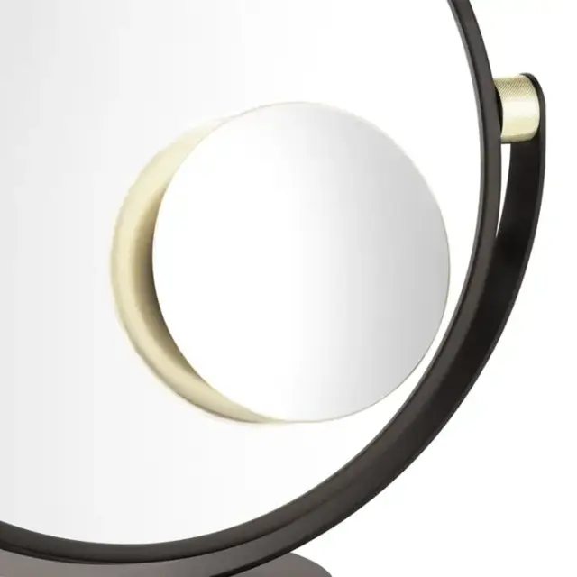 Decor Walther Club Vanity Plus Косметическое зеркало 15см, дополнительное, магнитное, увел. 5x, подвесное, цвет: золото матовое