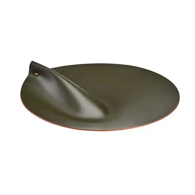 ADJ Крышка для корзины для белья, D33 см., цвет: оливковый/горчичный