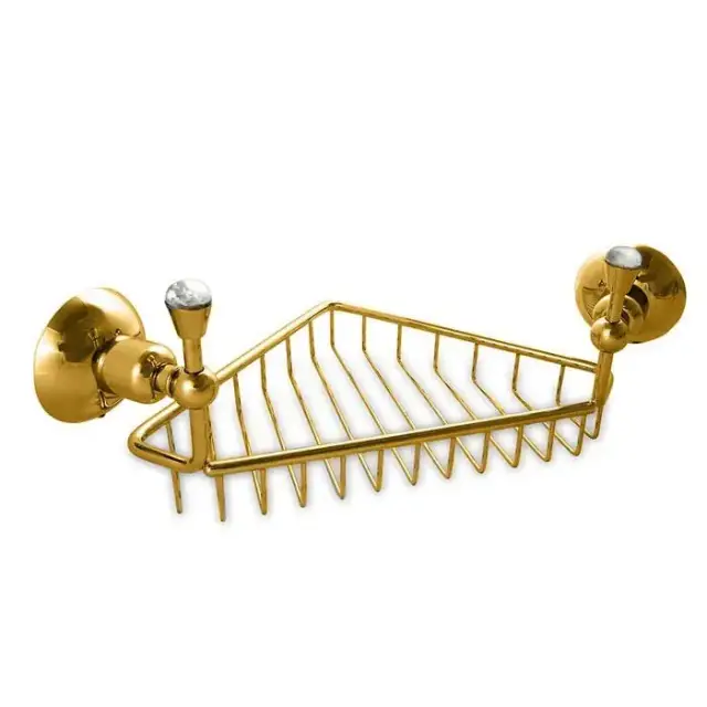 Nicolazzi Cristallo Di Rocca Полочка-решетка угловая, подвесной, цвет: золото