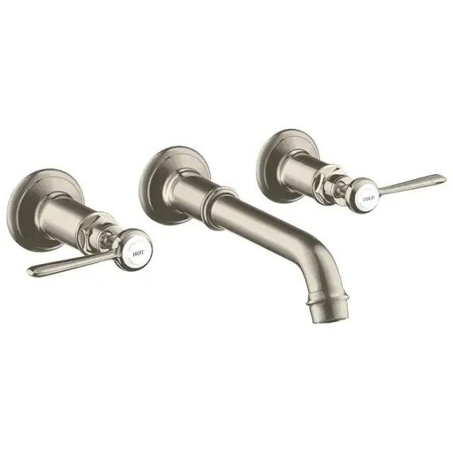 Axor Montreux Смеситель для раковины на3 отверстия, с рычаговымирукоятками, СМ, цвет: никель шлифованный