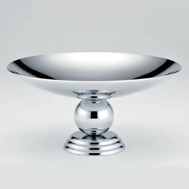 THG Marquise porcelaine blanche Мыльница металлическая, &oslash;15см., настольная, цвет: хром/платина/белый фарфор