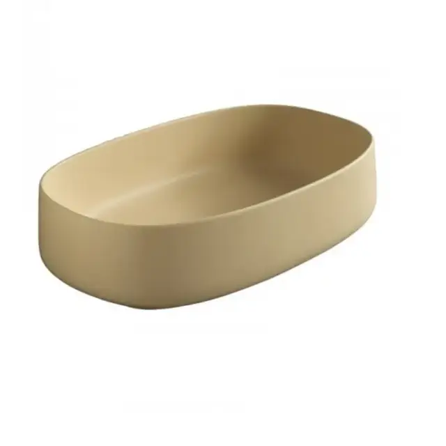 ArtCeram Cognac Раковина 55х35 см, без отв., накладная, без слив-перелива, цвет: giallo zinco