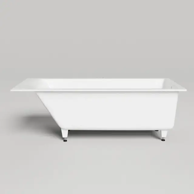 Salini Cascata Ванна встраиваемая, с прямоугольной чашей, 180x80x60см., регулируемые ножки, материал: S-Sense, цвет: белый.