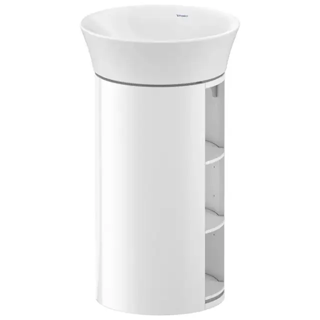 Duravit White Tulip Тумбочка напольная 41х75см., раковина, 2 дерев. полки, цвет: белый высокоглянцевый