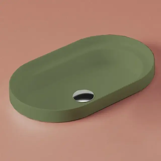 Artceram Fuori Scala Раковина встраиваемая 60х35 см, цвет: verde salvia