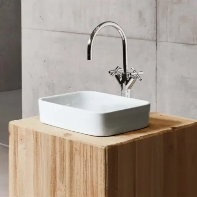 Bette Art Раковина 60х40х11 см, без отв., сталь, цвет: белый