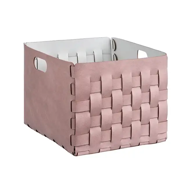 ADJ Корзинка Bottega, 35x40xH30 см., цвет: пепельная роза/устричный