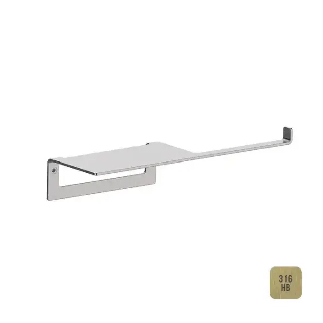 Almar Держатель т/б с полочкой, подвесной, цвет: High Brass PVD