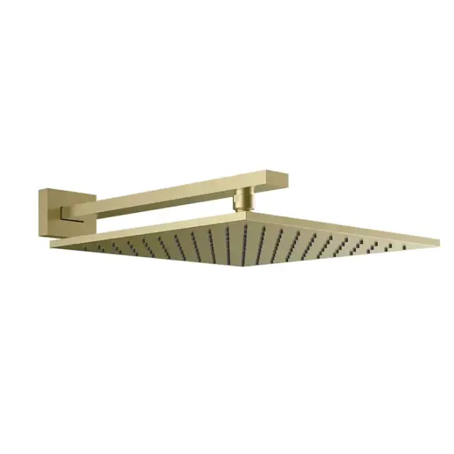 Gessi Rettangolo Верхний душ для настенного крепления 30x30см, цвет: Brushed Brass PVD