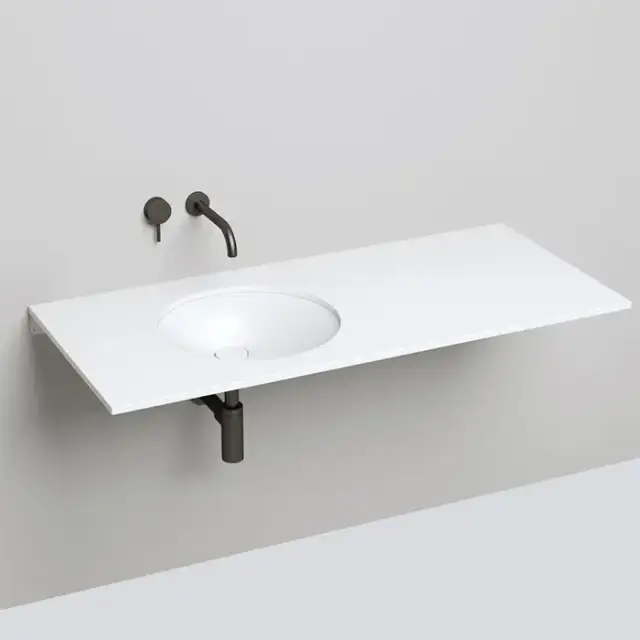 Salini Marea Раковина врезная снизу 42х42х12.8cм, без отв., без перелива, S-Stone, цвет: белый матовый