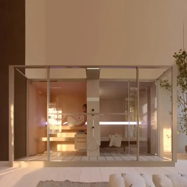 Effegibi Logica Spa Filo Сауна&Хаммам 373x250x217см, в нишу, цвет: Stone