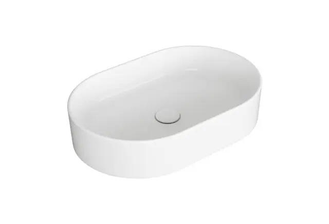 SIMAS Foriu Раковина овальная накладная 60x40x13 см, без отв под смеситель, цвет: белый