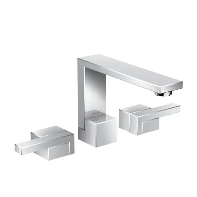 Axor Edge Смеситель для раковины, на 3 отв., с донным клапаном push/open, излив 173мм, цвет: хром