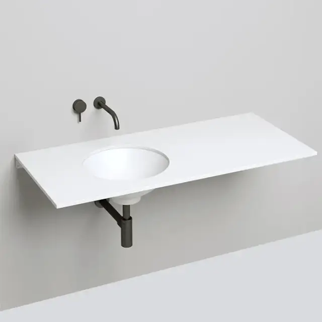 Salini Marea Раковина врезная снизу 42х42х13.8cм, без отв., без перелива, S-Stone, цвет: белый матовый