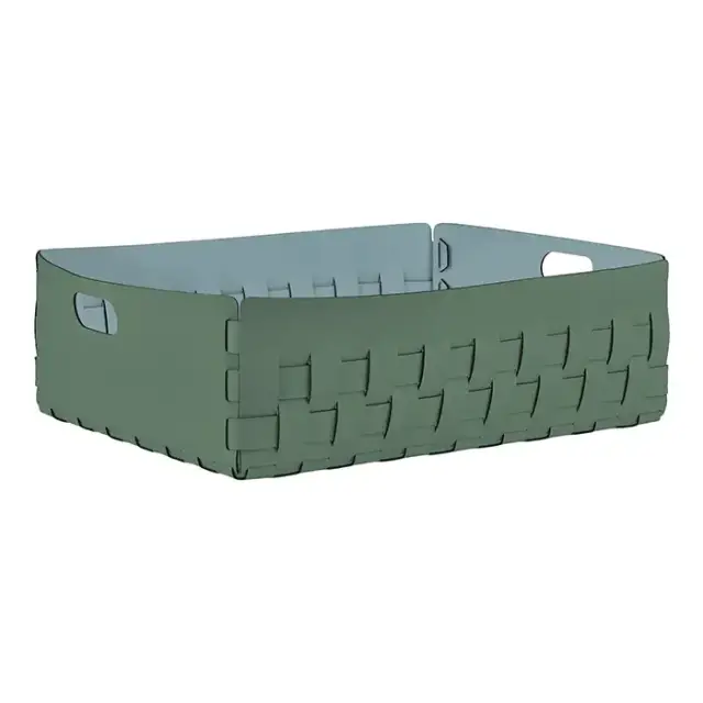 ADJ Корзинка Bottega, 60x50xH20 см., цвет: эвкалипт/небесный