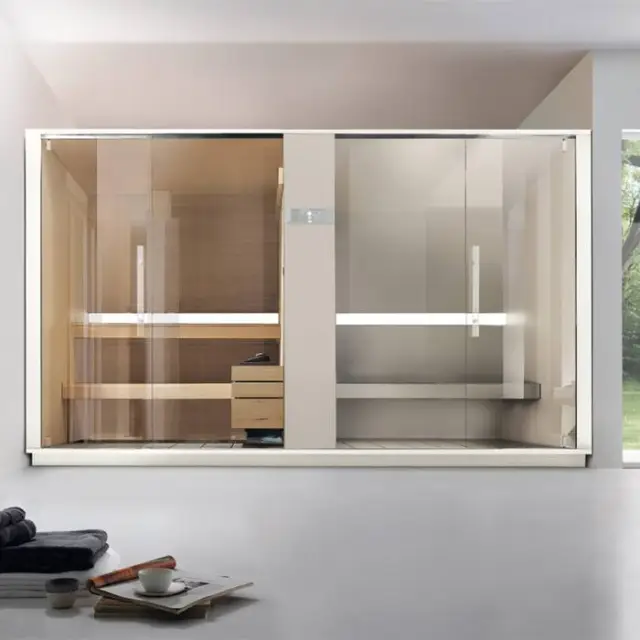 Effegibi Logica SH Сауна&Хаммам 373x171x226см, пристенная, цвет: Soft Sand