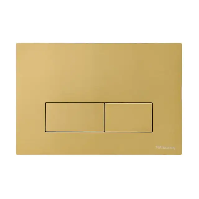 TECEspring S Панель смыва для унитаза, нерж. сталь, с покрытием против отпечатков пальцев, цвет: gold PVD
